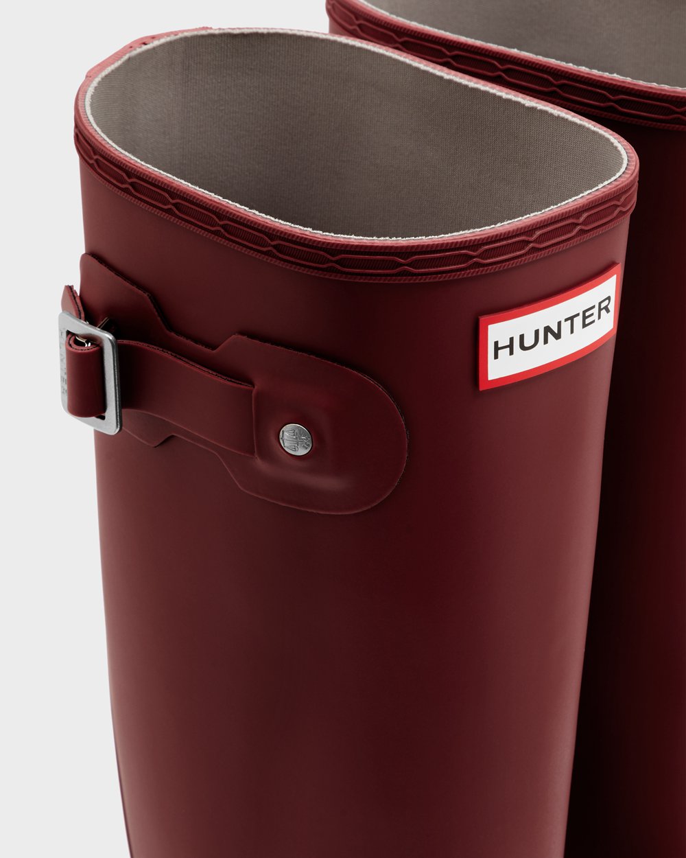 Botas De Altas Original Hunter Mujer - Grises Rojos - 621385AIF